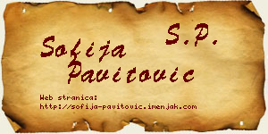 Sofija Pavitović vizit kartica